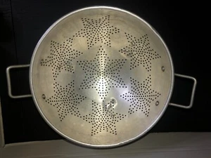 Large 7 Star Aluminum Colander Strainer-Footed Handles 11" - Picture 1 of 5