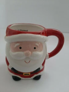 Weihnachtsmannbecher handbemalt Weihnachten Urlaub großer Klaus Vater Zeit Keramik Geschenk - Bild 1 von 6