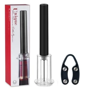 Air Pressure Pump Wine Bottle Opener w/ Foil Cutter Easy Cork Remover Corkscrew - Picture 1 of 6