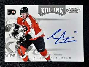 SEAN COUTURIER AUTOGRAPH 2011-12 PANINI CONTENDERS NHL INK 11-12 NO 50     29735