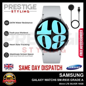 Samsung Galaxy Watch6 SM-R835 40mm Wi-Fi LTE Smartwatch SILBER Grade A+CHARGR - Bild 1 von 4