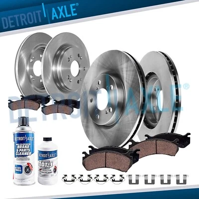 10pc Front Rear Disc Brake Rotors Ceramic Brake Pads for 2014 - 2020 Acura RLX - Изображение 1 из 4