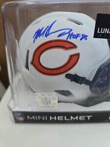 Mike Singletary Autographed Lunar Eclipse Mini Helmet HOF Inscription Bears