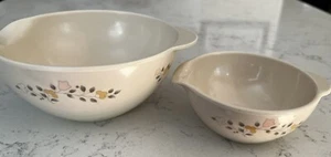 Set Of 2 Eurita Reston Lloyd Ltd Melamine Small Bowls Floral Design Vintage - Picture 1 of 6