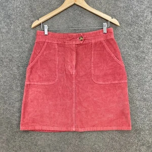 Elm Skirt Womens 10 Light Red Corduroy Straight Pockets Cotton Mid Rise 3819 - Picture 1 of 10