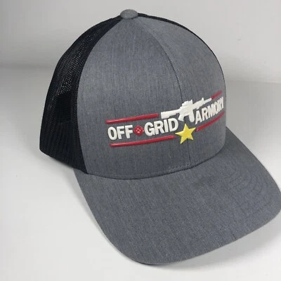 Sombrero de camionero Off Grid Armory Pacific 104C Pro gris/negro logotipo en relieve trasero a presión Foto 1 de 4