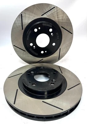 Front Brake Rotors Set For 1999-2004 Acura RL Upgraded Slotted (P/N: 9076-211) - Image 1 of 4
