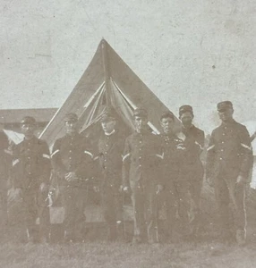 US Army Spanish American War Cabinet Card Group Photo 5 x 5 - Picture 1 of 7