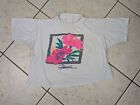 T-shirt vintage années 80 90 Hawaii Crop Top T-shirt point unique taille unique fleur d'État