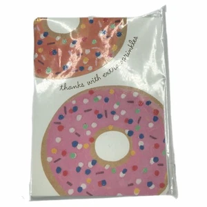 Tarjetas de agradecimiento Hallmark (10) Donuts Sprinkles celebración de cumpleaños nuevas selladas - Imagen 1 de 3