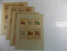 Kensitas Silk Cigarette Cards National Flags 1934 Complete Set 60 in Pages