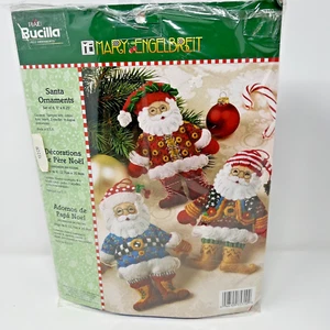 Bucilla SANTA ORNAMENTOS Mary Engelbreit Fieltro Navidad Kit RARO #85310 *Leer - Imagen 1 de 11