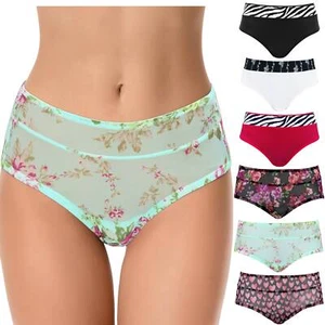 Womens Sexy Lace Bikini Boyshort Hipster Briefs Panties Underwear-6PCS - Picture 1 of 3