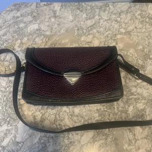 Roche ?? Leder Saratoga Tasche wunderschön aubergine schwarz marine exotisch - Bild 1 von 16