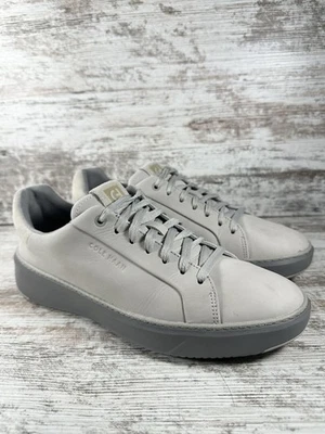 Tenis para hombre Cole Haan GrandPro Topspin Dove/plateados de cuero talla 8M ¡USADOS EN EXCELENTE ESTADO! Foto 1 de 4