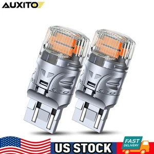 Amber 7440 7443 7444 LED Front Turn Signal Blinker Light Bulbs Anti Hyper Flash - Picture 1 of 11