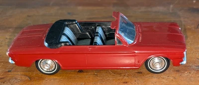 1964 Corvair Convert Ember Red Black and Silver Interior AMT Dealer Promo - Image 1 of 4