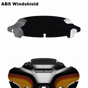 Black Front Windshield Wind Deflector For Harley Electra Street Tri Glide 2014+ - Picture 1 of 8