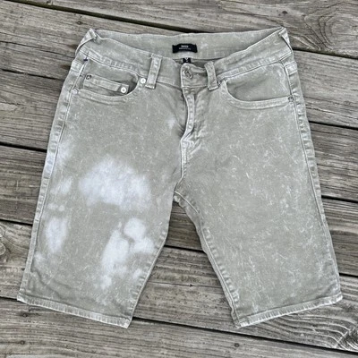 Pantalones Cortos Ajustados Relajados True Religion Para Hombres Verde Denim Rocco Talla 33 Foto 1 de 4