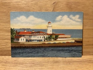 Vintage Postkarte, Der Leuchtturm am Ozean Miami Beach, Florida  - Bild 1 von 2