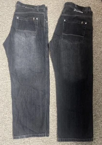 Vintage Southpole Jeans Mens Black Baggy Y2K Skater Y2K 42x34 - Picture 1 of 5