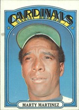 1972 Topps St. Louis Cardinals Baseball Card #336 Marty Martinez - EX