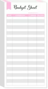 60PCS Expense Tracker Budget Sheets 3.1"x6.3" For A6 Binder Envelope Unpunched - Picture 1 of 7