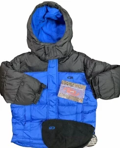 Gr. 4 CB Sports kleiner Jungen Steppmantel mit Kapuze Gr. 4 blau-schwarz - Bild 1 von 2