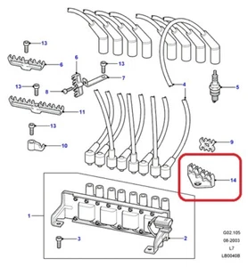 (1) ORIGINAL LAND ROVER NGD100310 Soporte de alambre de encendido - 4 cables - Imagen 1 de 5