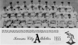 1955 KANSAS CITY ATHLETICS A's 8X10 TEAM PHOTO BASEBALL PICTURE KC WIDE BORDER - Picture 1 of 1