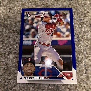 2023 Topps Update Series US222 Edouard Julien RC Retail Blue Border Minn.Twins