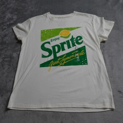Camiseta para hombre Coca-Cola Sprite logotipo gráfico medio amarillo claro manga corta Foto 1 de 4