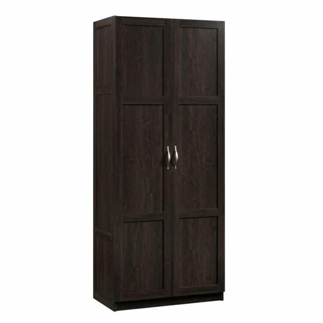 Sauder 419496 Adjustable Shelves Storage Cabinet - Cinnamon Cherry