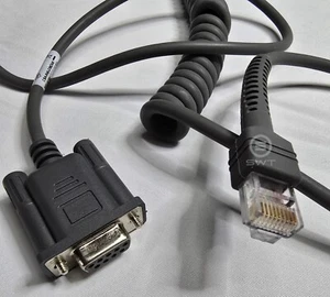 Cable escáner de código de barras en espiral CBA-R46-C09ZAR - Símbolo RS-232, 9', - Imagen 1 de 4