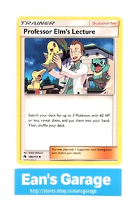 Pokemon Professor Elms Entrenador de Conferencias Apoyador 188/214 Trueno Perdido UNCMN - MN - Imagen 1 de 2