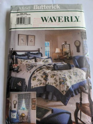 Vogue Sewing Pattern 5860 Sewing Pattern  Curtains Swag Neckroll Pillows WAVERLY - Image 1 of 2