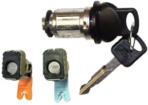 Ford Ignition Switch Lock Cylinder + Pair (2) Door Lock Cylinder W/2 Logo Keys - Picture 1 of 6