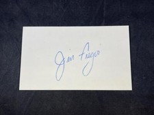 SIGNED IN-PERSON 3X5 INDEX CARD JIM FREGOSI CALIFORNIA ANGELS AUTO NO COA