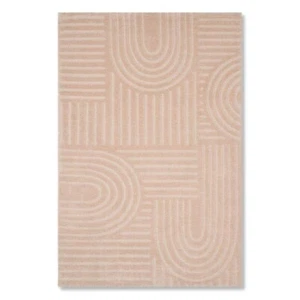 Pink Handtufted Rug High Low Pile Handmade Area Rug for Bed room Living room Rug - Picture 1 of 6