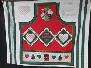 Wamsutta Hallmark "Christmas from the Heart" Apron Fabric Panel New Uncut - Picture 1 of 4