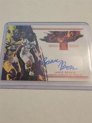 2023 Panini Chronicles Draft Impeccable Canvas Creations Auto Lance Boykin /199 - Image 1 of 2