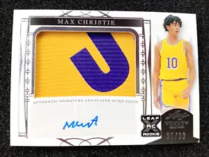 2023 Leaf Trinity - Max Christie Jersey Auto 95/99 Patch RC Rookie # PA-MC1 - Bild 1 von 3