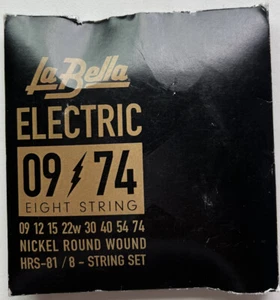 La Bella HRS-81 Nickel-Plated Electric Guitar Strings 8-String 9-74 - Picture 1 of 2