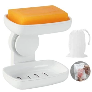 Jabonera de doble capa sin taladro para ducha, baño, bañera, cocina - Bild 1 von 7