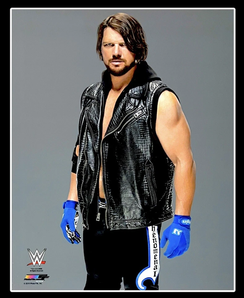 FOTO DE LUTA LIVRE AUTÊNTICA 8X10 OFICIAL LICENCIADA WWE AJ STYLE ARQUIVO DE FOTO 4 - Imagem 1 de 1