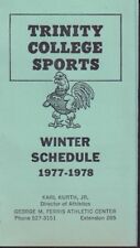 Trinity College Sports 1977-78 Winter Schedule 101617jh