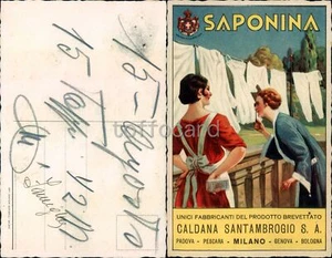 PUBBLICITA' SAPONINA-PADOVA PESCARA MILANO GENOVA BOLOGNA-C45-73 - Imagen 1 de 1