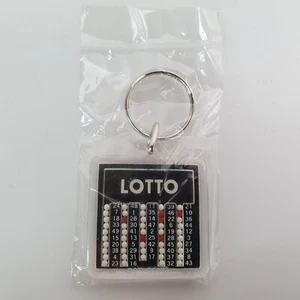 Vintage Texet Lucky Lotto Shake & Win 90's Keyring Lottery Number Picker Sealed - Picture 1 of 6