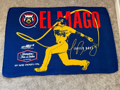 Javier Baez “El Mago” Tennessee Smokies Fleece Blanket Throw MiLB Chicago Cubs Cover