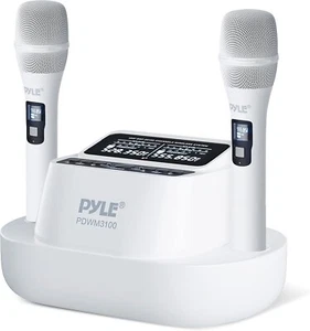 Pyle USA UHF Wireless Microphone System, Model: PDWM3100, White (D609) - Picture 1 of 8